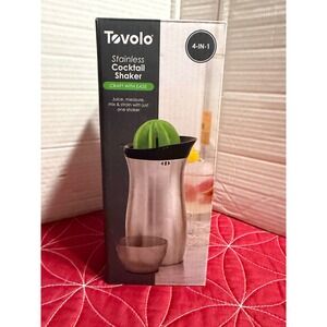 Tovalo 4in1 Stainless Steel Cocktail Shaker Muddler Juicer Strainer